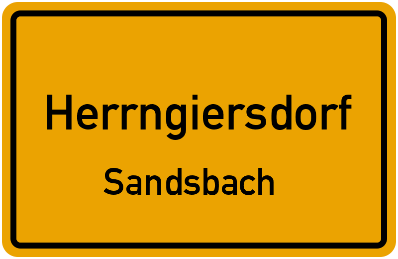 Ortsschild Herrngiersdorf