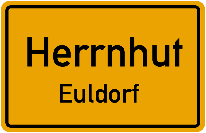 Ortsschild Herrnhut