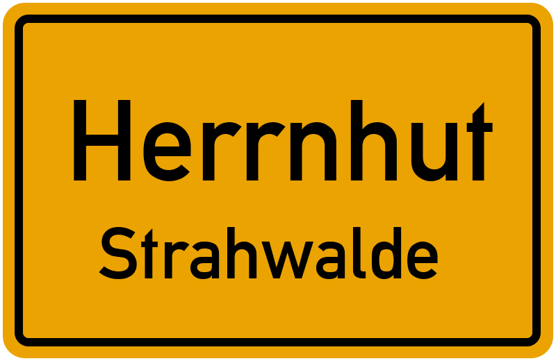 Ortsschild Herrnhut