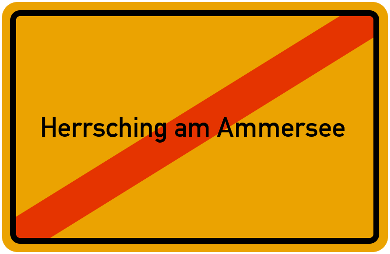 Ortsschild Herrsching am Ammersee