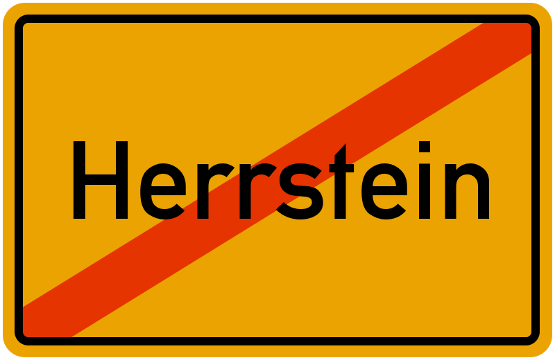 Ortsschild Herrstein