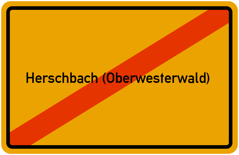 Ortsschild Herschbach (Oberwesterwald)