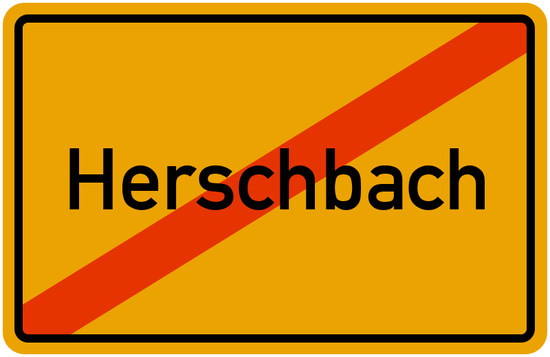 Ortsschild Herschbach