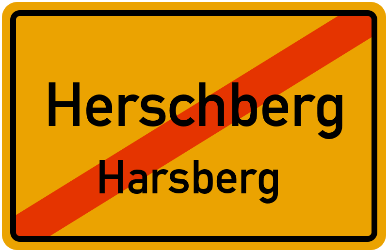 Ortsschild Herschberg