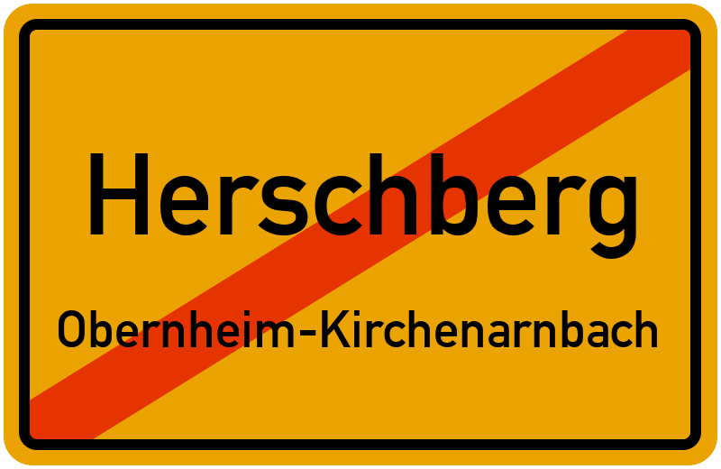 Ortsschild Herschberg