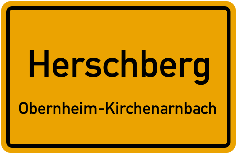 Ortsschild Herschberg