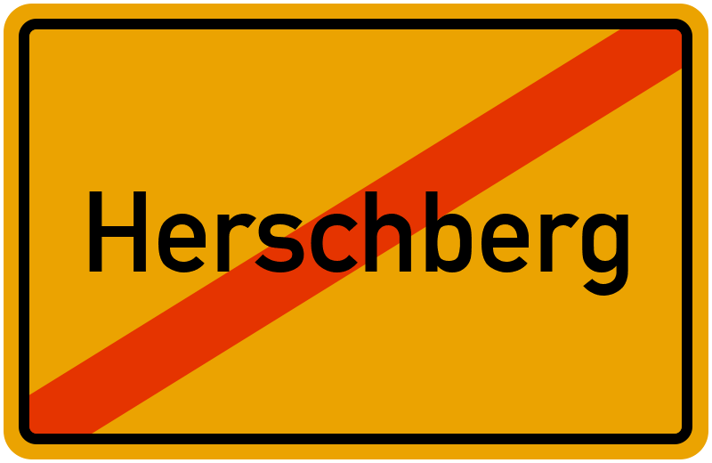 Ortsschild Herschberg