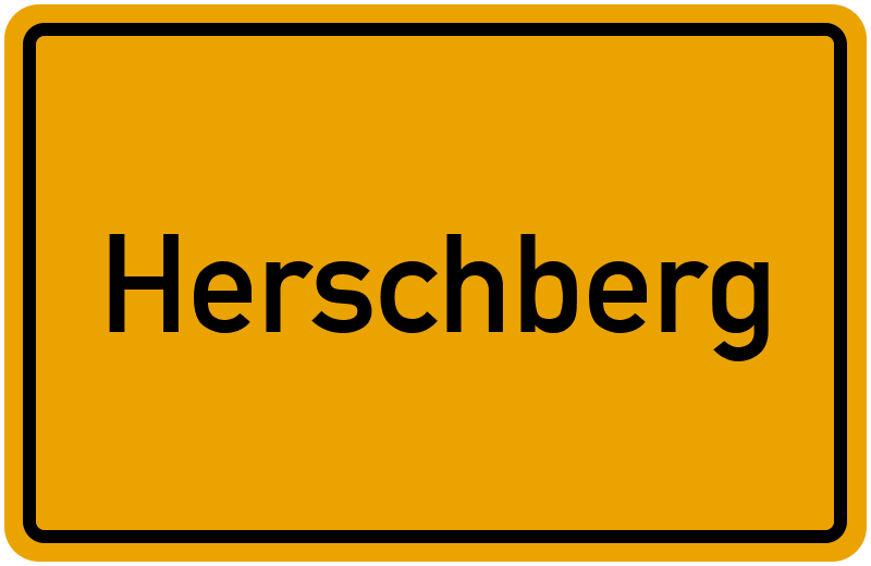 Ortsschild Herschberg