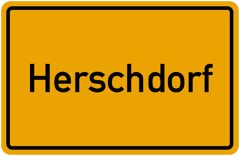 Ortsschild Herschdorf