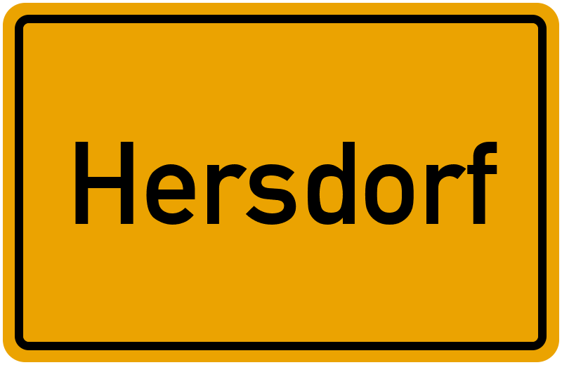 Ortsschild Hersdorf