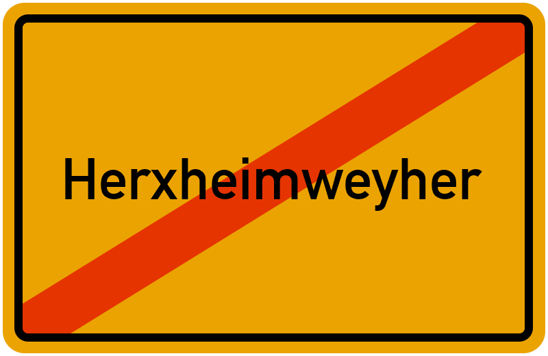 Ortsschild Herxheimweyher