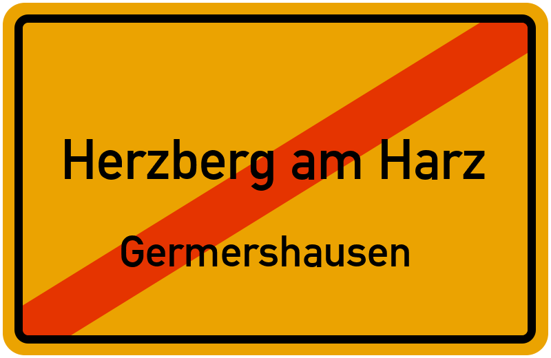 Ortsschild Herzberg am Harz