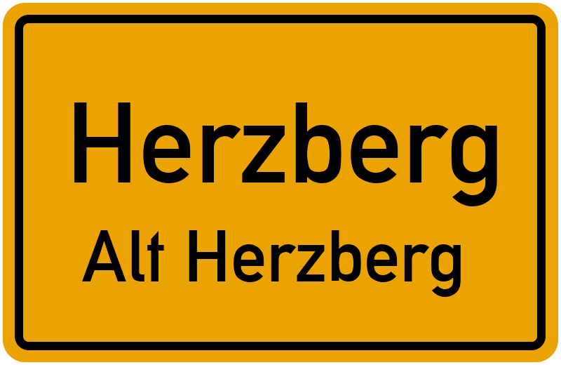 Ortsschild Herzberg