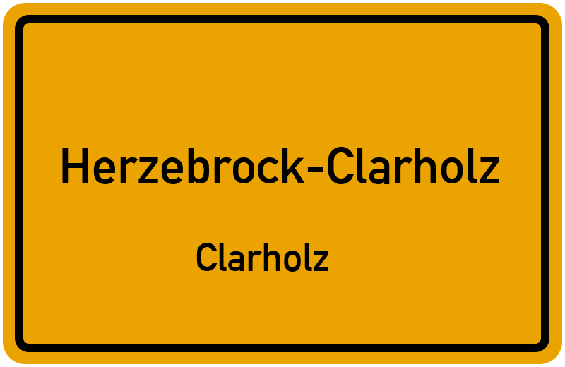Ortsschild Herzebrock-Clarholz
