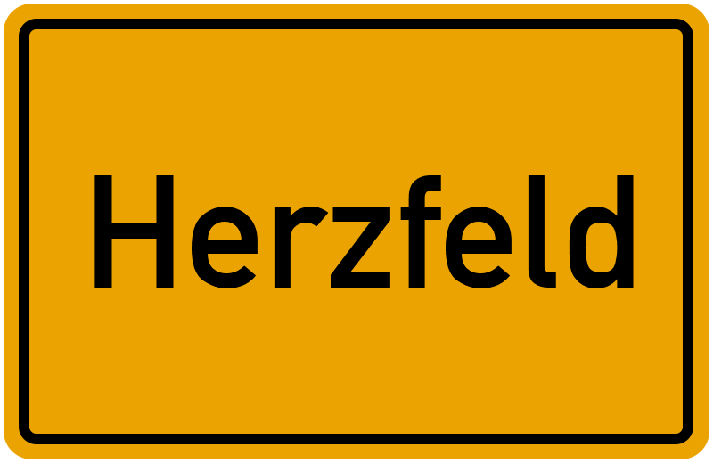 Ortsschild Herzfeld