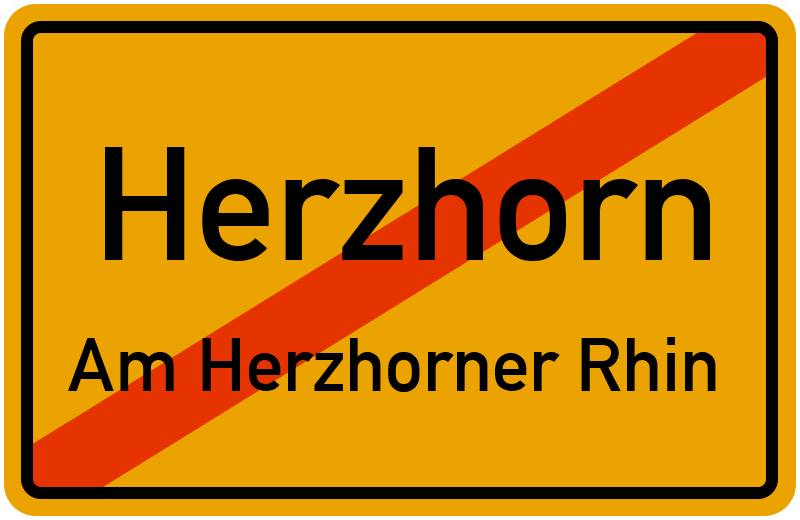 Ortsschild Herzhorn