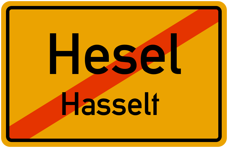 Ortsschild Hesel