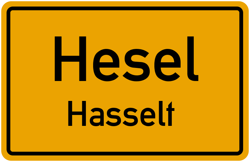 Ortsschild Hesel