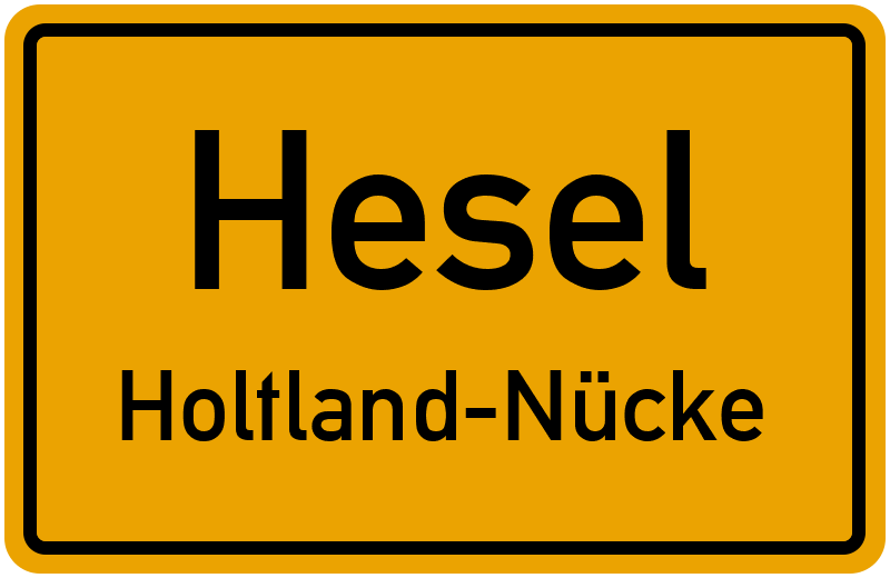 Ortsschild Hesel