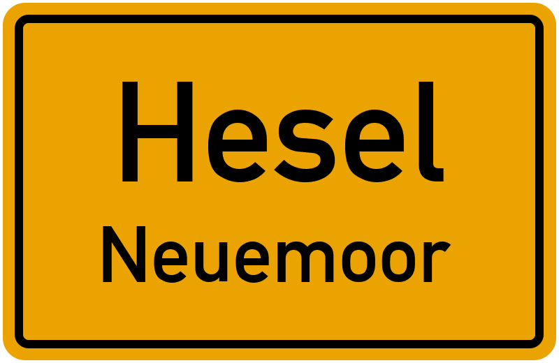 Ortsschild Hesel