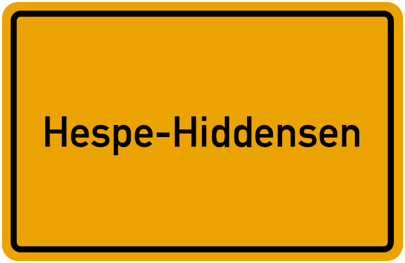 Ortsschild Hespe-Hiddensen