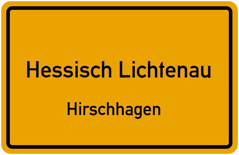 Ortsschild Hessisch Lichtenau