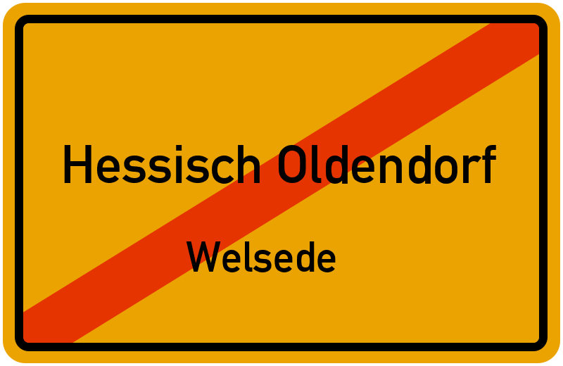 Ortsschild Hessisch Oldendorf