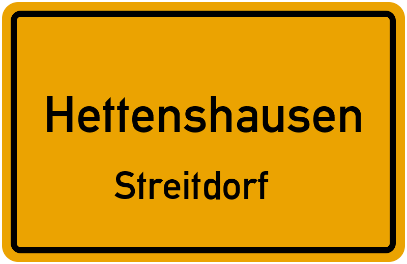 Ortsschild Hettenshausen