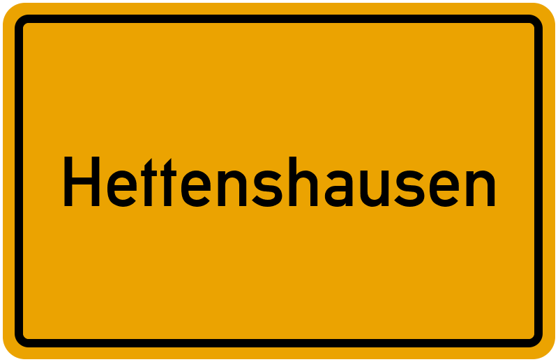 Ortsschild Hettenshausen