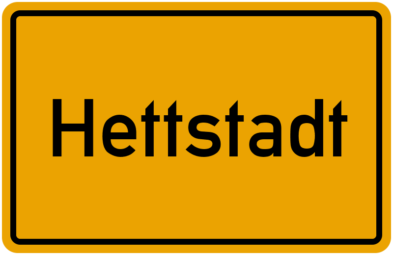 Ortsschild Hettstadt