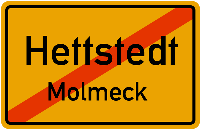 Ortsschild Hettstedt