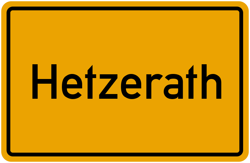 Ortsschild Hetzerath