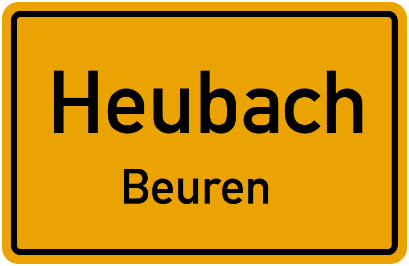 Ortsschild Heubach