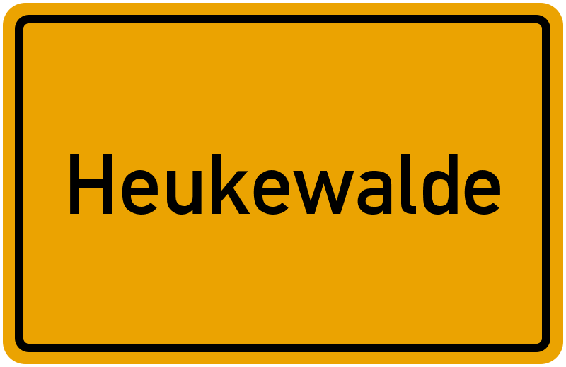 Ortsschild Heukewalde