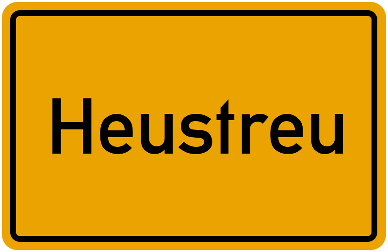 Ortsschild Heustreu