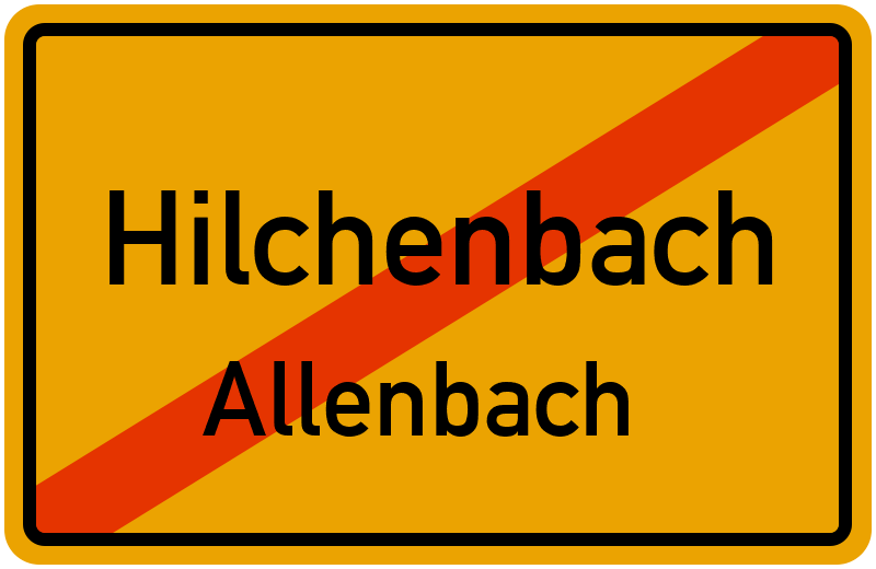 Ortsschild Hilchenbach