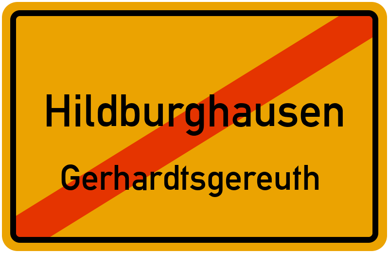 Ortsschild Hildburghausen