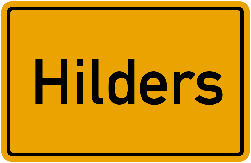 Ortsschild Hilders