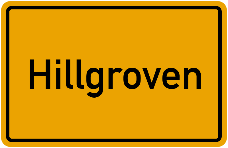 Ortsschild Hillgroven