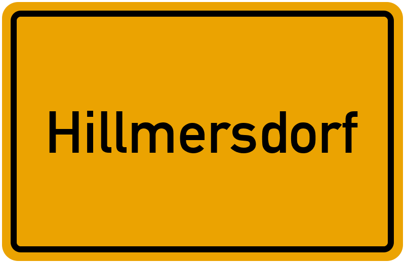 Ortsschild Hillmersdorf