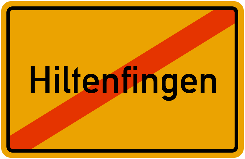 Ortsschild Hiltenfingen