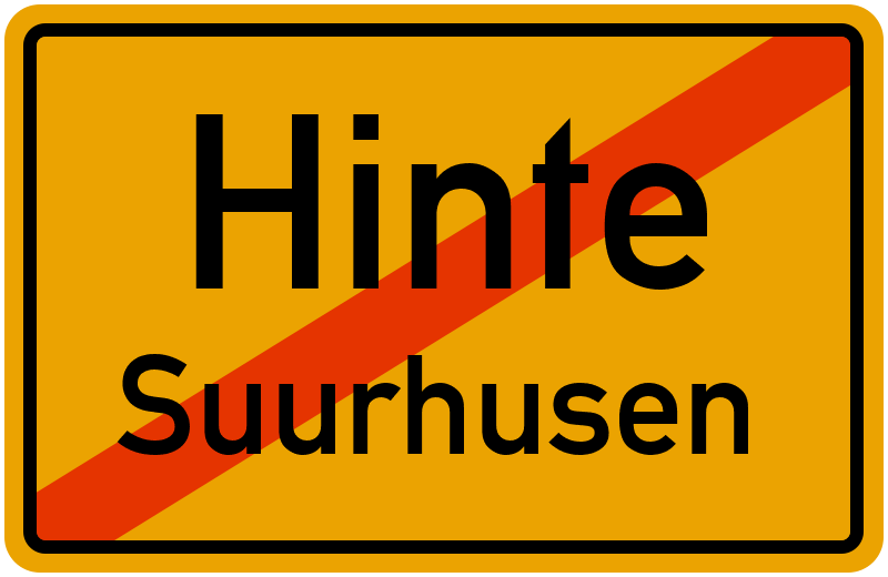Ortsschild Hinte