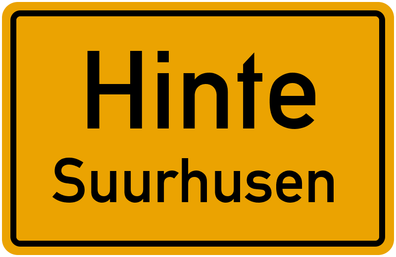 Ortsschild Hinte