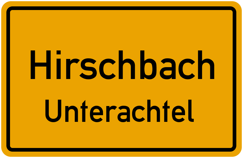 Ortsschild Hirschbach