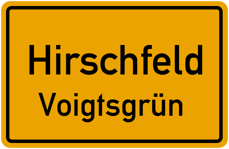 Ortsschild Hirschfeld