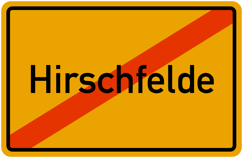 Ortsschild Hirschfelde
