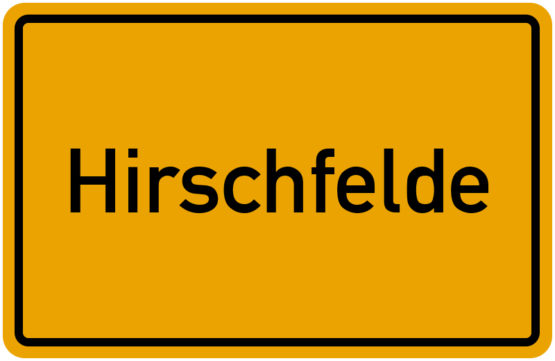 Ortsschild Hirschfelde