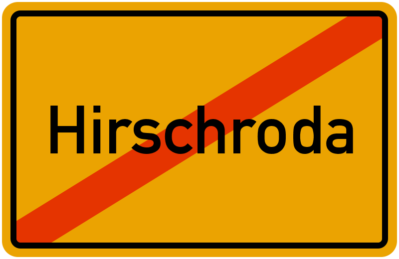 Ortsschild Hirschroda
