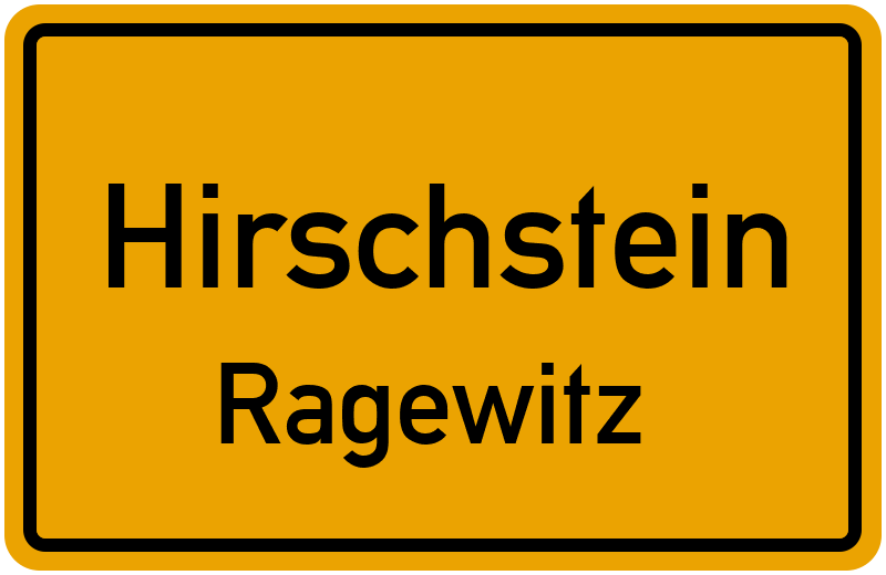 Ortsschild Hirschstein