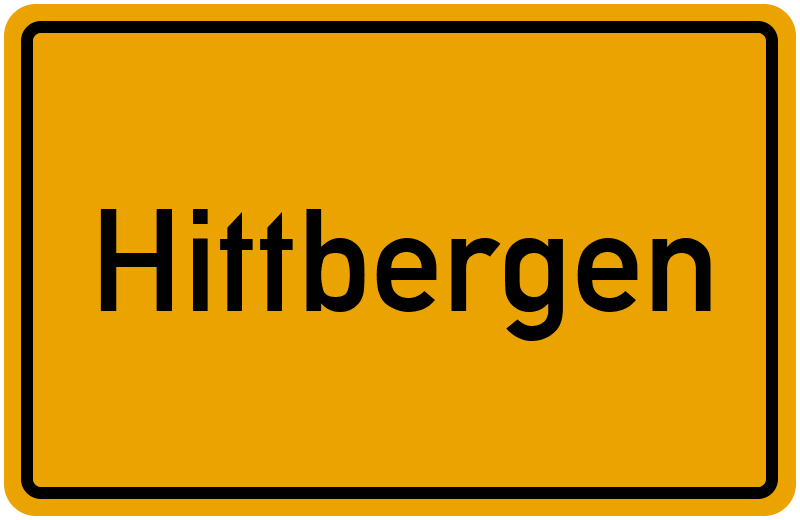 Ortsschild Hittbergen
